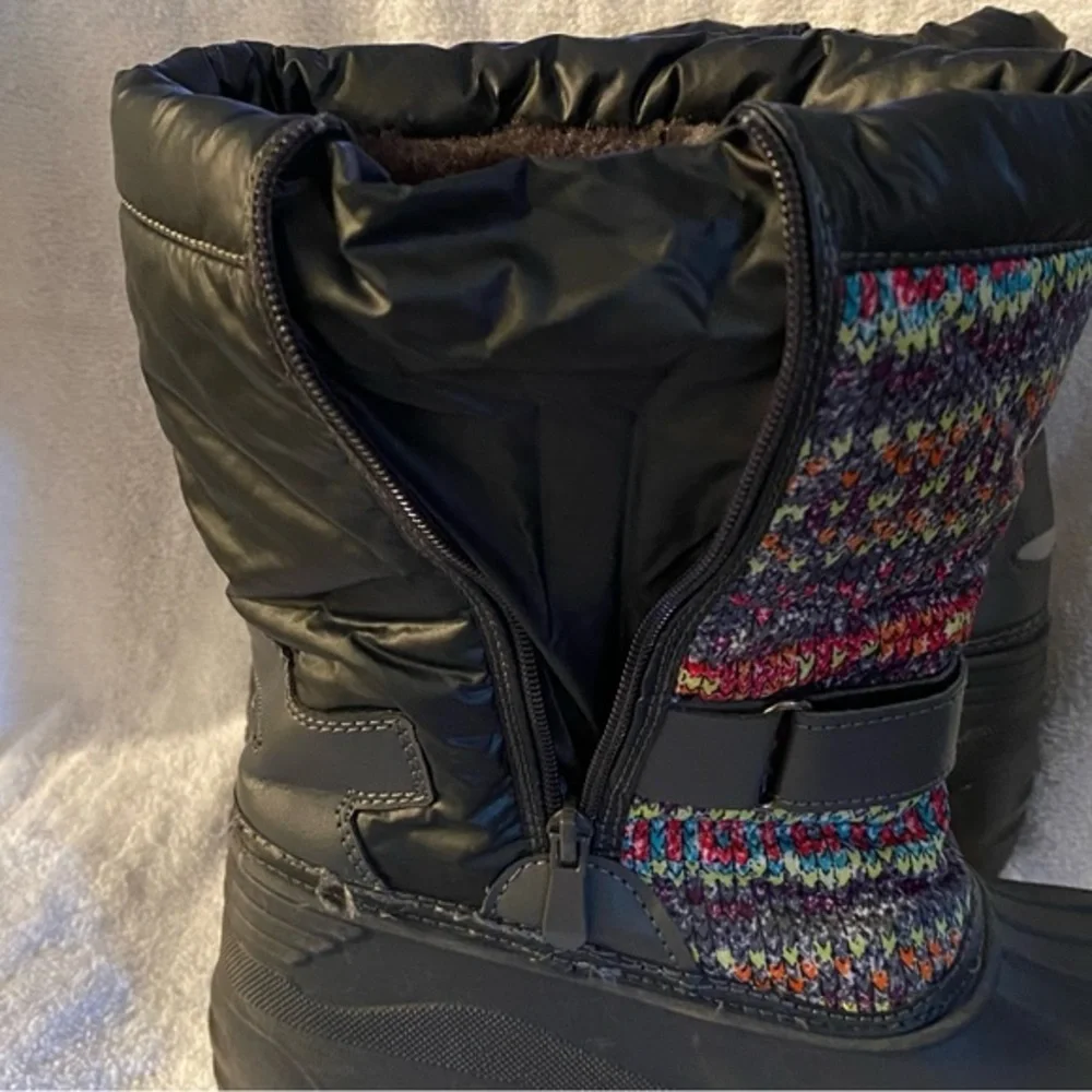Dream Pairs Boots Size‎ 4  Boys Girls Black Multi Color Slip On